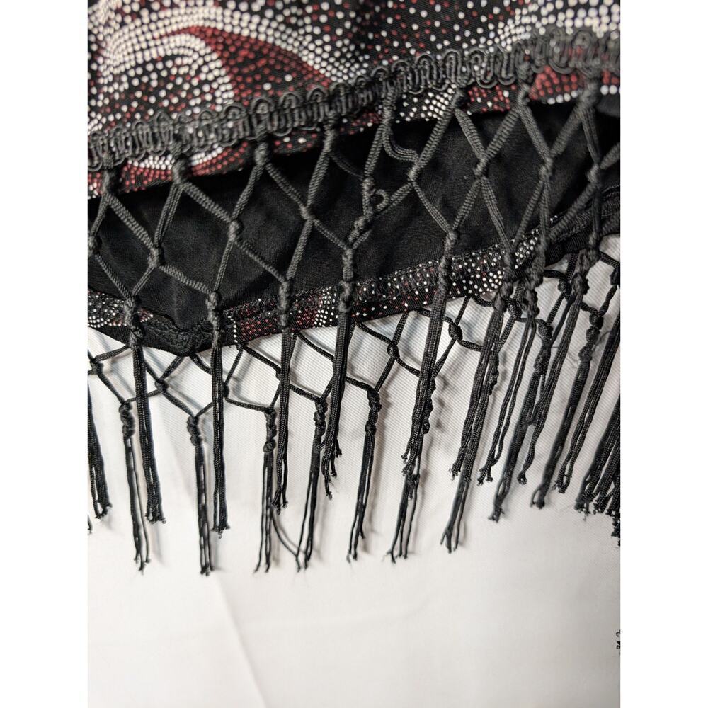 Vintage Artex Collection Womans Fringe Patterned Blouse Boho L)660) - Picture 5 of 5
